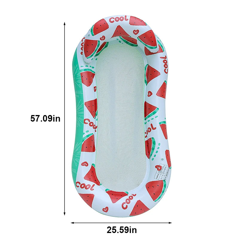 Rooxin Inflatable Water Hammock Floats Bed Swim Ring Tube Swimming Pool Mattresses Sleeping Bed Beach Lounger Chair