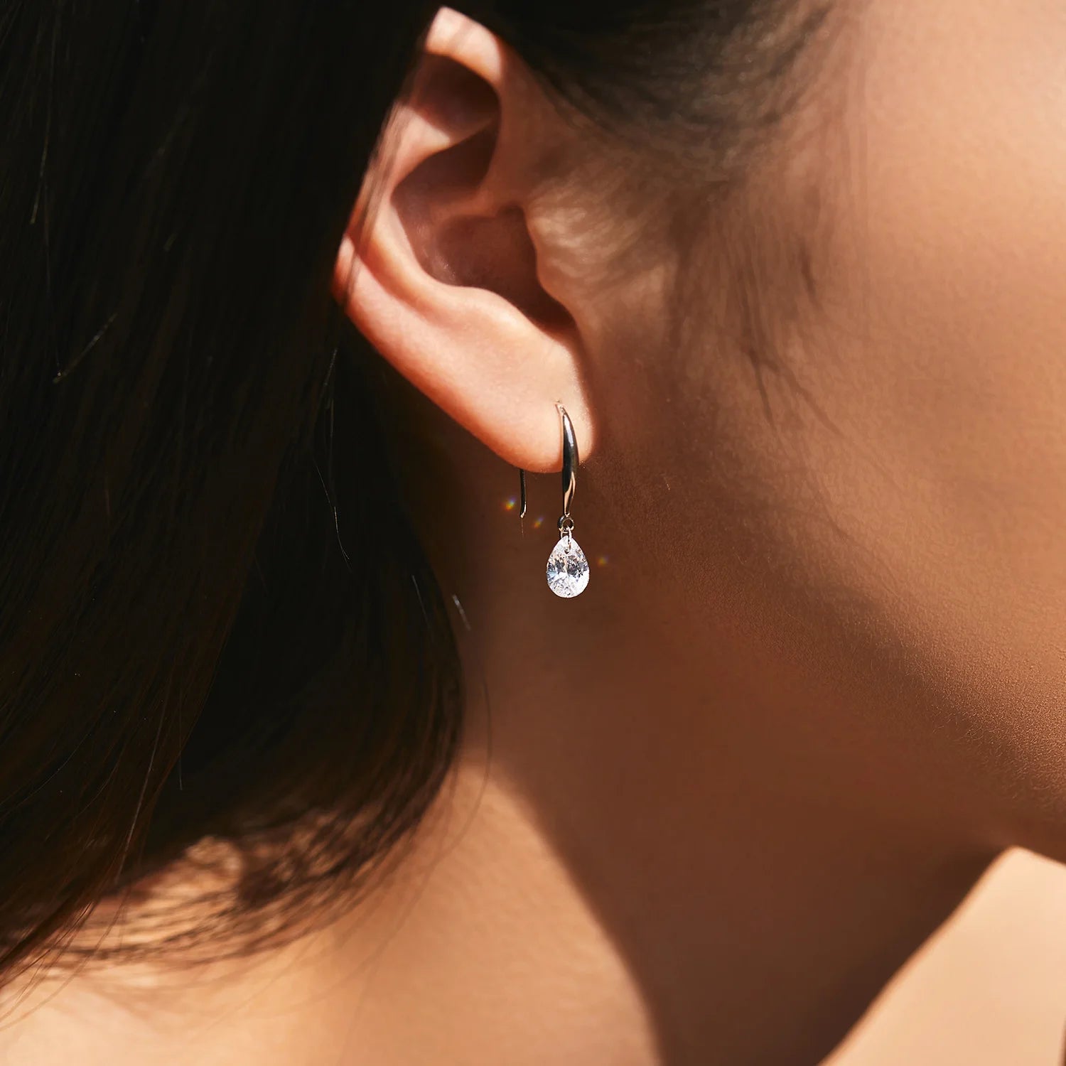 OEVAS 6*9mm Pear Cut Zircon Earrings For Women 100% S925 Sterling Silver Lab Diamond Sparkling Wedding Fine Jewelry wholesale