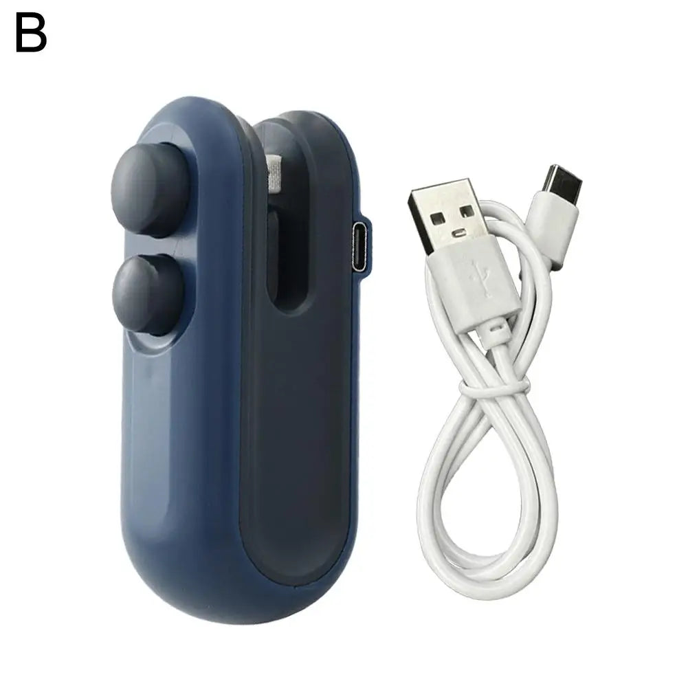 Mini Sealing Machine Portable Magnetic Mini Bag Sealer with Cutter Rechargeable Snacks Food Vacuum Heat Sealing Machine Resealer