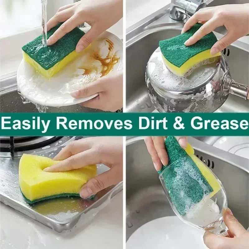 Dish Washing Sponge Dust Cleaning Sponge Scrubber for Kitchen Magic Cleaning Majoc Eraser Sponge Kitchen Scourer Supplies