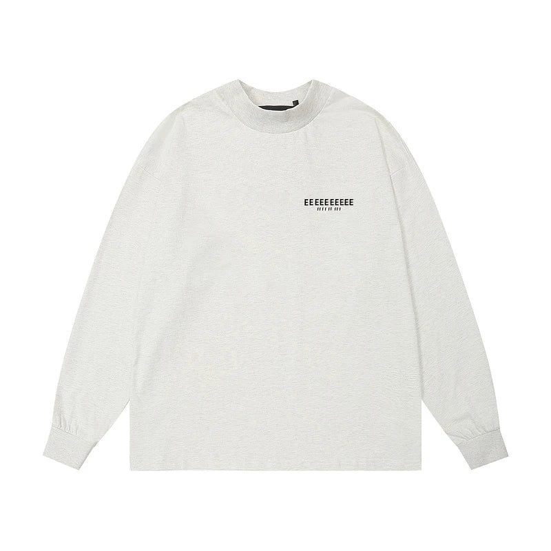 2025 Autumn T shirt Classic Brand Double Line Letter Print Long Sleeve T shirt Fashion Streetwear Cotton T shirt Crew Neck Tees