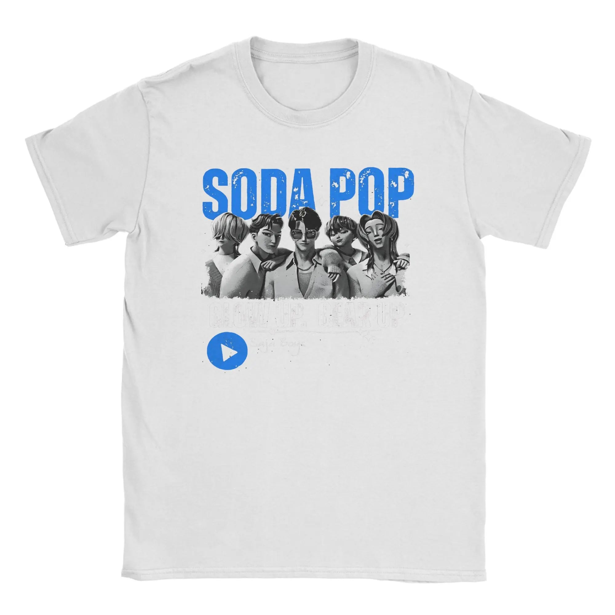 Kpop Demon Hunters Saja Boys 77807249 T-Shirts Men  Novelty 100% Cotton Tee Shirt Crewneck Short Sleeve T Shirts 4XL 5XL Tops