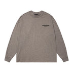 2025 Autumn T shirt Classic Brand Double Line Letter Print Long Sleeve T shirt Fashion Streetwear Cotton T shirt Crew Neck Tees