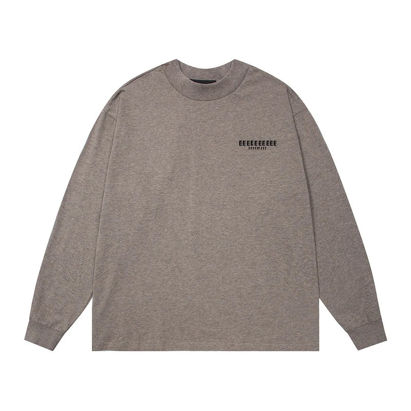 2025 Autumn T shirt Classic Brand Double Line Letter Print Long Sleeve T shirt Fashion Streetwear Cotton T shirt Crew Neck Tees