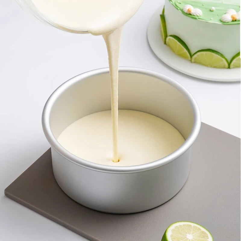 4/6/7/8 Inch Round Cake Pan Set With Removable Bottom Aluminum Alloy Chiffon Cake Mold Mould Set Round Cakes Tin Bakeware Tool