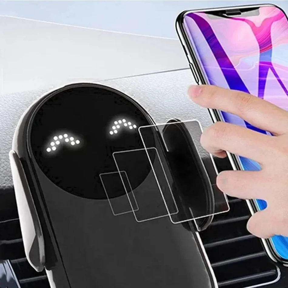 Fast Automatic Clamping Infrared Induction Car Wireless Charger Stand for iPhone 16 15 14 13 Pro Max Samsung Galaxy S25 S24 Plus