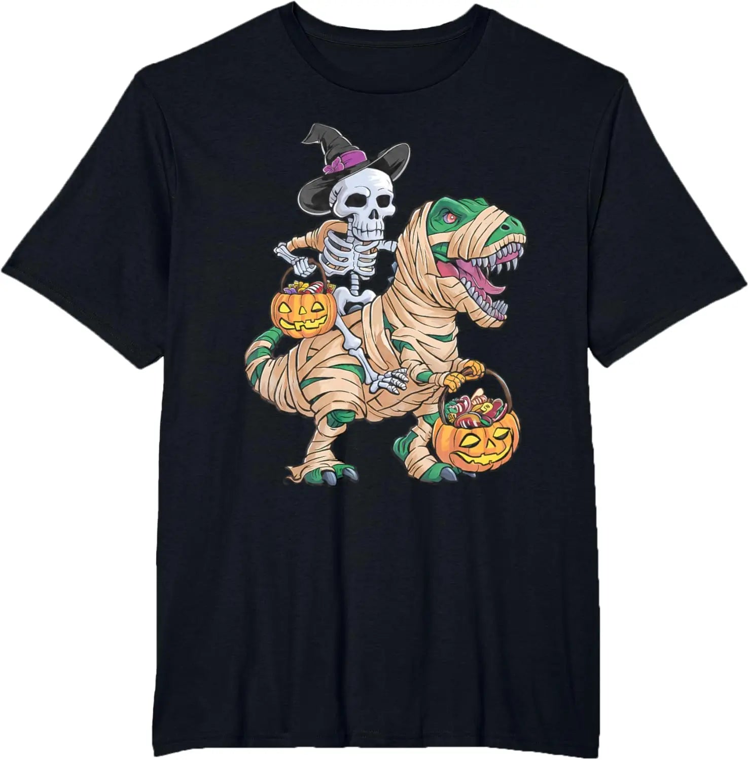 Skull Dinosaur Graphic Men's T-Shirt 3D Printed Halloween Style O-Neck Short Sleeve Tees Loose Breathable Quick Dry Male Clothes