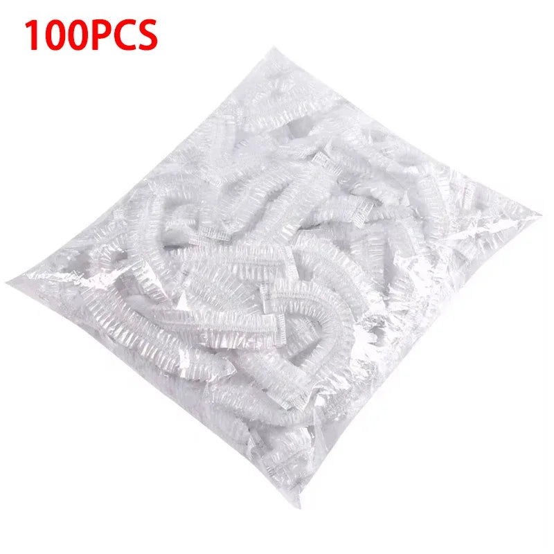 50/100/200PCS Colorful Disposable Food Cover Food Grade Fruit Fresh-keeping Plastic Bag Transparent Plastic Bag Color Cling Film