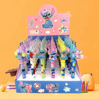 Disney Stitch Gel Pen 48Pcs Black 0.5mm Cartoon Kawaii Paster  New Cute Styling School Supplies Friends Write Birthday Gifts
