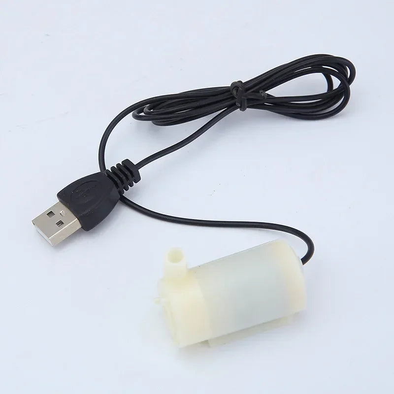 Silent 5V Submersible Pump USB  Cable DC Low Voltage Motor Pump Portable Hydroponics Fish Tank Circulating Water Crafts Fountain