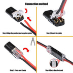 2 Pin Way Plug Wire Cable Snap Connectors Waterproof Electric Wire Double-Wire Plug-In Connector Locking Buckles Cable Clamps
