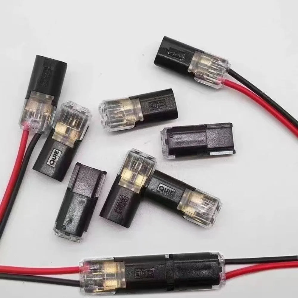 2 Pin Way Plug Wire Cable Snap Connectors Waterproof Electric Wire Double-Wire Plug-In Connector Locking Buckles Cable Clamps