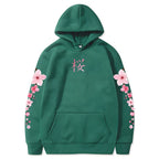 Japanese Blossom Sakura Graphic Hoodies Long Sleeve Winter Hooded Sweatshirts Casual Women/Men Comfortable Pullovers with Pocket