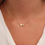 SUMENG Fashion Tiny Heart Dainty Initial Necklace Gold Silver Color Letter Name Choker  For Women Pendant Jewelry Gift