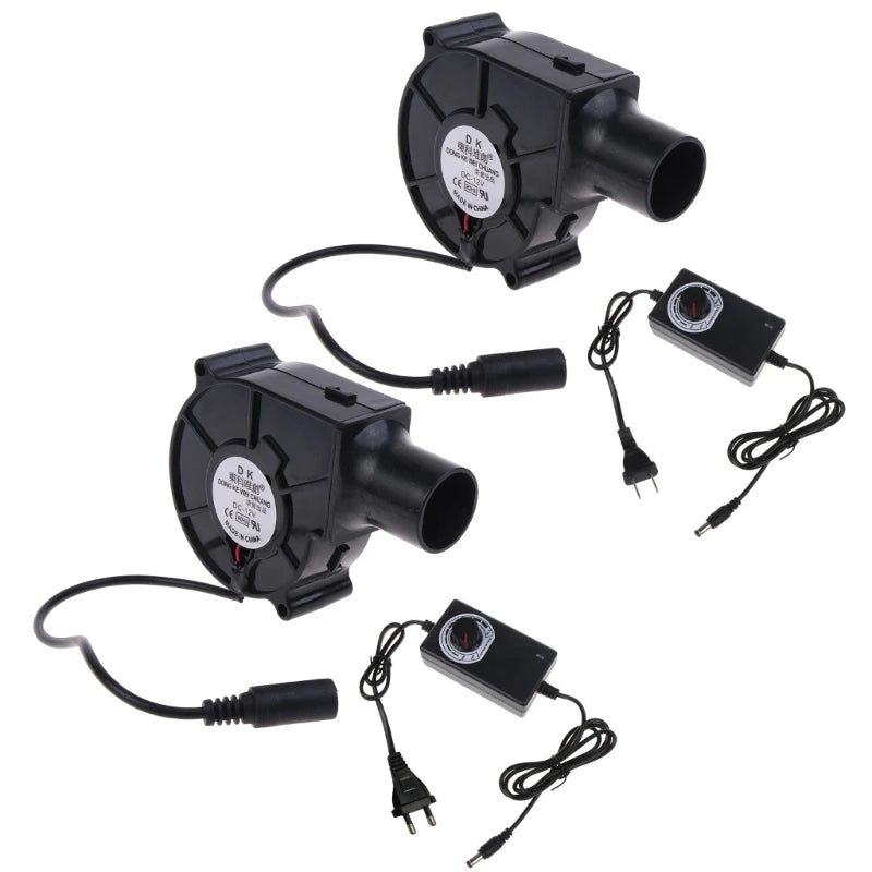 090D US/EU Plug BBQ Fan Air Blower 12V Large 110V 220V Powered Fan Variable Speed Controller Barbecue Tool