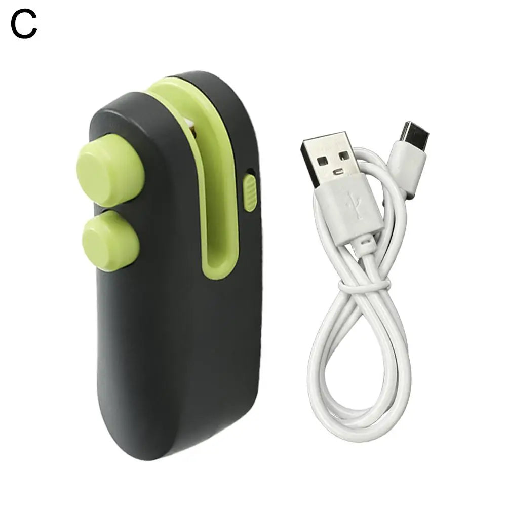 Mini Sealing Machine Portable Magnetic Mini Bag Sealer with Cutter Rechargeable Snacks Food Vacuum Heat Sealing Machine Resealer