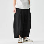 2025 Summer Wide Leg Pants Men sales Casual Pants Japanese Styles Samurai Costume Harun Pants Men Lantern Trousers Sweatpants