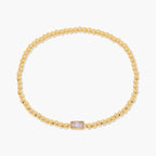Miranda Unique Birthstone Bracelet 18K Gold Plated Stainless Steel Hypoallergenic Stretch Braceletable Jewelry Gift For Mom