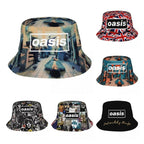 Hot Summer Headwear British Music Definitely Maybe Merchandise Bucket Hat Unisex Hot Sun Hats O-Oasis Ispoti Fishing Caps Hiking