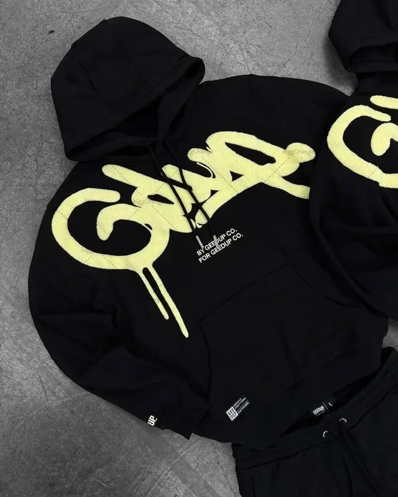 American Retro Letter Hoodie Y2K Clothes Mens Womens Harajuku Hip Hop Graphic Print Oversized Hoodie Pullover Sweatshirt Jacket