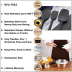 6 Pcs/Set Silicone Spatula Set Food Grade Non Stick Heat Resistant Spatulas Turner for Cooking Baking Mixing Baking Tools