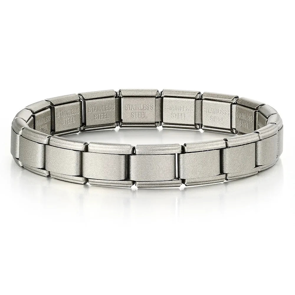 2025 New Men and Women Starry Colors 18 Pieces Italian Charm Fit 9mm Stainless Steel Modular Bracelet Wholesale Jewelry