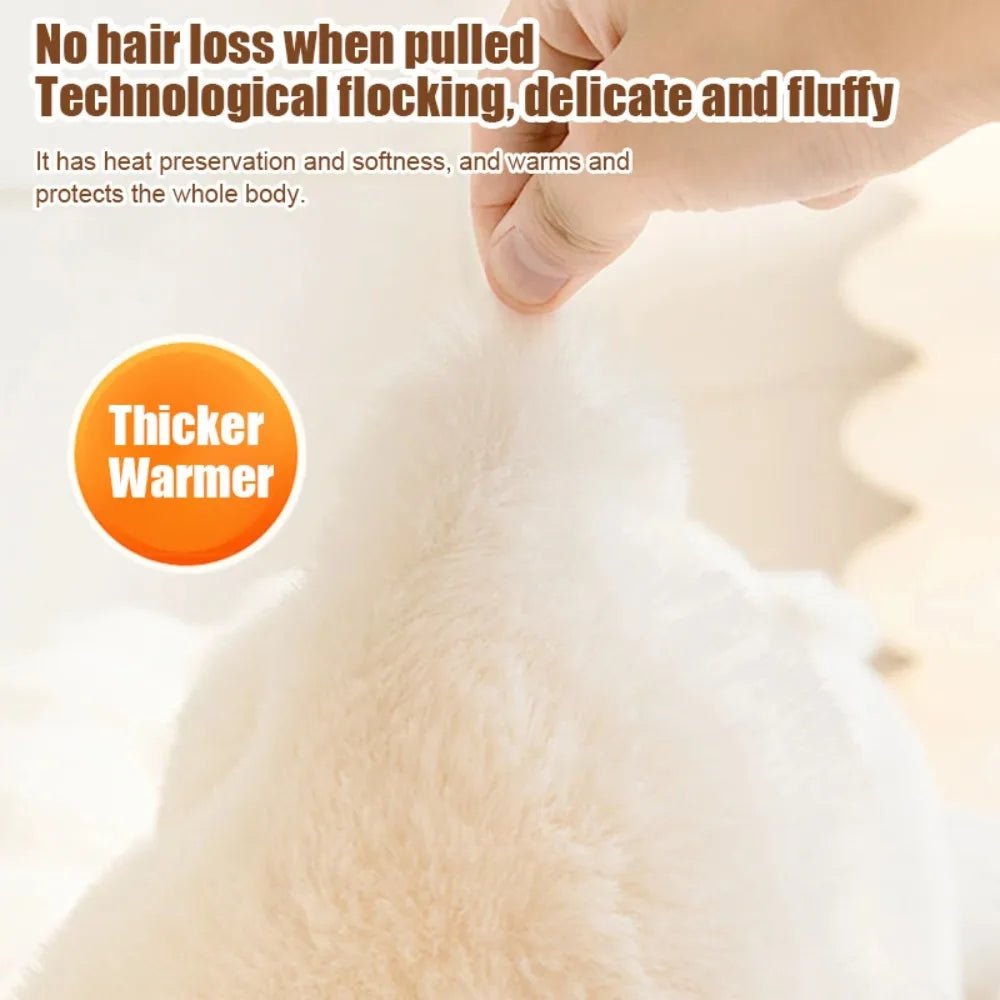 Warm Rabbit Plush Plush Chair Seat Non Slip Thickened Winter Chair Pads Square Chair Seat Pads Home
