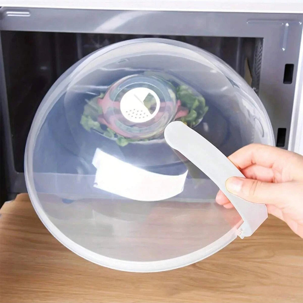 Microwave Splash Cover High Temperature Resistant Microwave Guard Lid Transparent Food Heating Cover Steam Kitchen Accessories