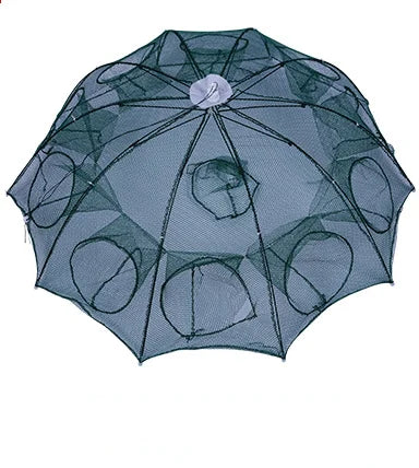 24/20/16/12/10/8/6/4 Holes Portable Fishing Net Shrimp Cage Nylon Foldable Fish Trap Folding Outdoor Automatic Collapsible