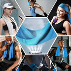1pcs summer ice silk Towel Sports Instant Cooling Ice Towel Portable Outdoor Travel Fitness Running Swim Towel Silicone Bag