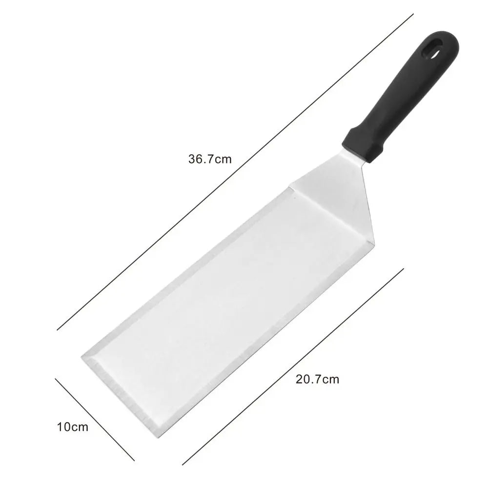 With Blade Grill Spatula Square/rectangle Head Griddle Spatula Pancake Scraper Anti-scald Handle Steak Spatula Burger
