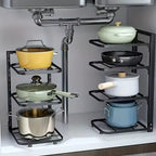 Pot Rack Put Pot With Special Storage Kitchen Stainless Steel Shelf Sink Multi-layer Household Cabinet Inside The Stratification
