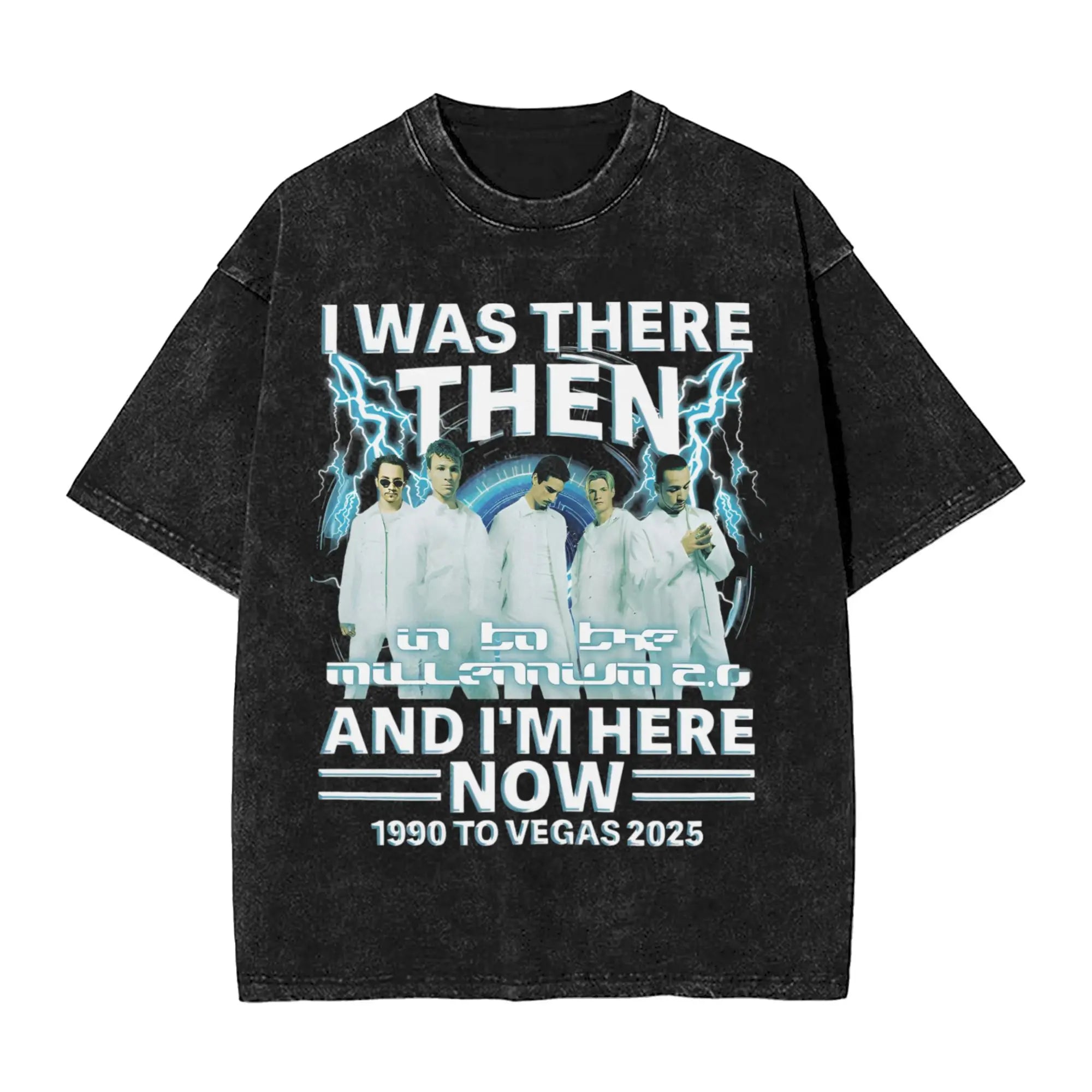 Vintage Backstreet Boys Into The Millennium Tour 2025 Merch T-Shirts for Men Women  Washed Cotton Tee Shirt Clothes