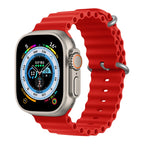 Ocean Strap for Apple Watch Ultra 2 Band 49mm 44mm 40mm 45mm 41mm 42mm 46mm 38mm Silicone Bracelet iWatch Series 10 9 SE 8 7 6 5