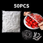 50/100/500PCS - Disposable food cover, plastic packaging, kitchen food preservation bag with elastic plate cover
