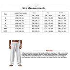 Spring Summer Thin Cotton Linen Loose Pants for Men Casual Elastic Waistband Solid Color Trousers Plus Size Beach Pants Man