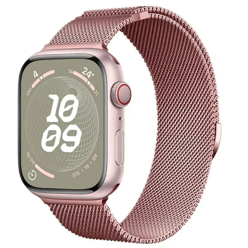 Milanese Strap For Apple Watch Band Ultra 2 49mm 44mm 40mm 45mm 41mm 38mm 44mm Bracelet F or iWatch Series 9 3 6 5 SE 7 8 Strap