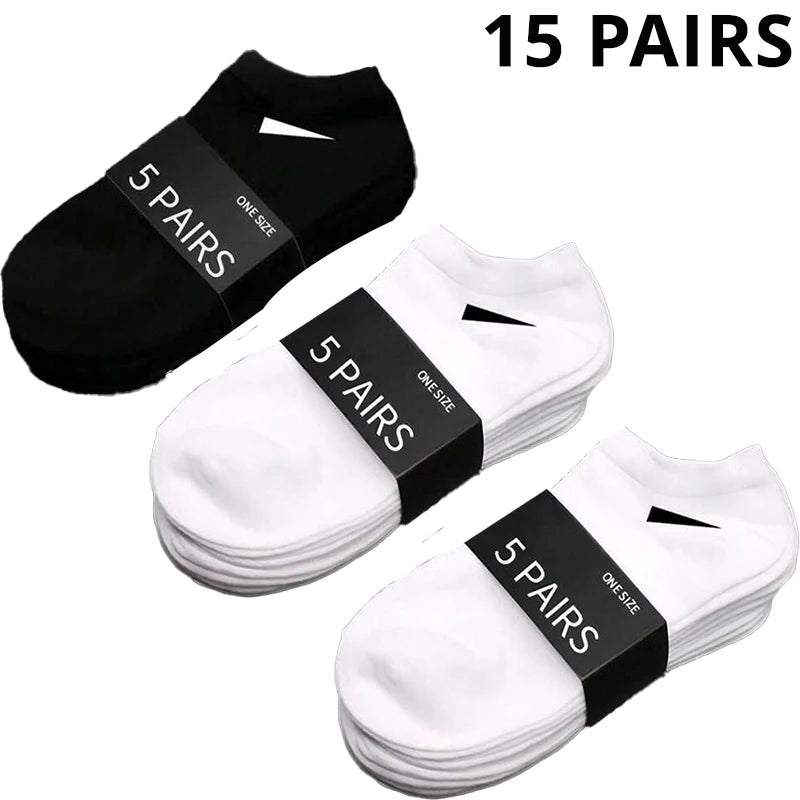 5/10 /20/30 Pairs Unisex Casual Plain Color Boat Socks Thin Breathable Comfy Anti Odor Sweat-absorbing Ankle Socks For Men Women