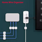 24/12PCS Magnetic Cable Organiser Clips Cable Management Wire Manager Cord Holder Charging Cable Winder Wall Mounted Hook