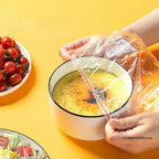 50/100/200PCS Colorful Disposable Food Cover Food Grade Fruit Fresh-keeping Plastic Bag Transparent Plastic Bag Color Cling Film