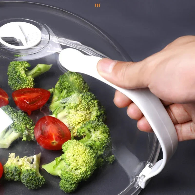 Microwave Splash Cover High Temperature Resistant Microwave Guard Lid Transparent Food Heating Cover Steam Kitchen Accessories