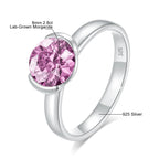 8mm Lab Grown Emerald Ring 925 Sterling Silver Round Cut for Women Men Colorful Rings Engagement Wedding Fine Jewelry