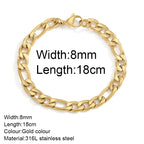 Gold Color Bracelet Stainless Steel Twist Cuban Chain Bracelet for Women Chain Bracelet Jewelry Gifts Wholesale Dropshipping