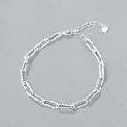 Niche Design Star Chain Tassel Bracelet for Women Fantasy Blue Crystal Beads Elastic Rope Bracelet Best Friend Jewelry Gifts