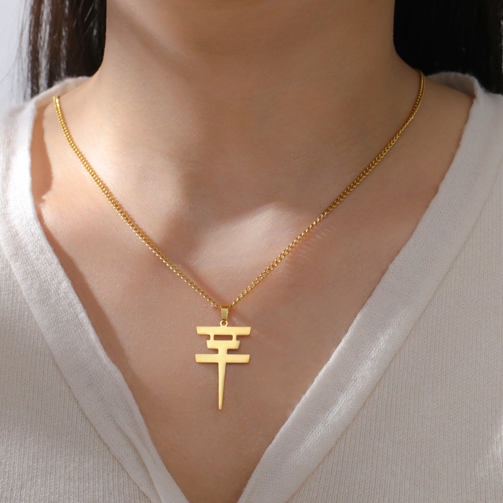 Tokio Hotel Merch Necklace Stainless Steel Band Symbol Pendant Alternative Rock Fan Collar Accessory