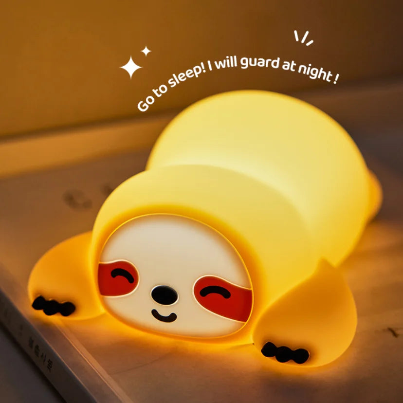 Giraffe Silicone Night Light Timer Sleep Pat Lamp USB Rechargeable Night Lamp for Children Kids Boys Gift Room Decor Cute Animal