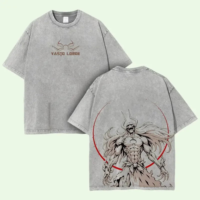 Kurosaki Ichigo Printed Tee Anime BLEACH Clothing Men Women High Quality Cotton T-shirts Vintage Washed Tshirt Harajuku T Shirt