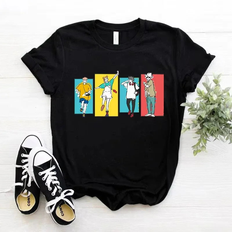 Summer men's Gojo Satoru manga Harajuku Jujutsu Kaisen Harajuku style 100% pure cotton short-sleeved T-shirt