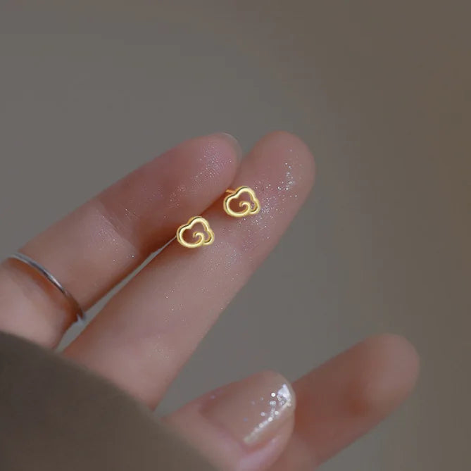Metal Gold Color Multiple Styles Small Stud Earrings for Women Korean Jewelry Fashion Daily Wear Teen Earrings Jewelry Gift