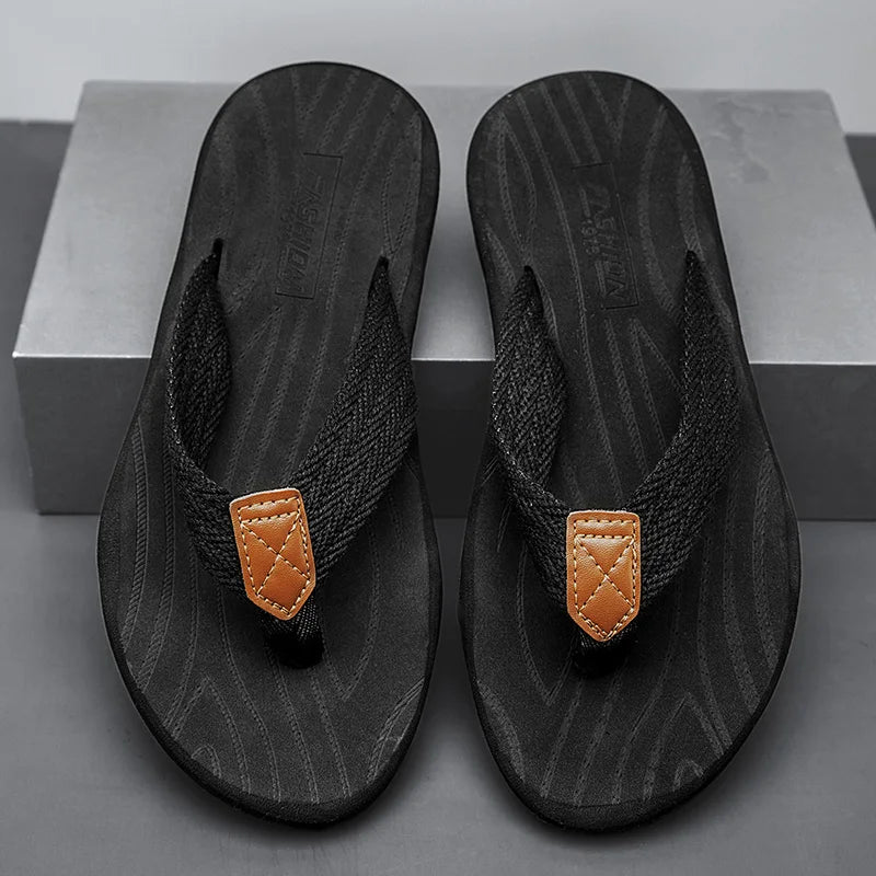 Summer Men Beach Flip Flops Anti-skid Tong Slippers Casual Flat Lightweight Outdoor Chanclas Hombre Chinelo Masculino Klapki